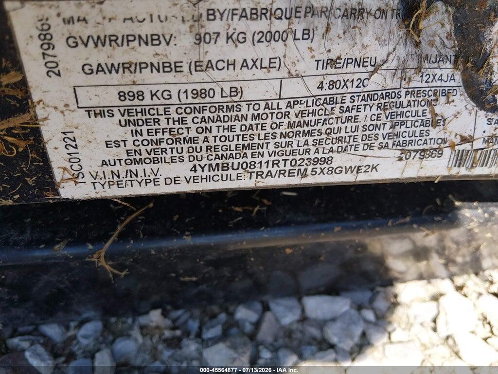 4YMBU0811RT023998 2024 CARRY ON 1 AXLE TRAILER photo no. 9