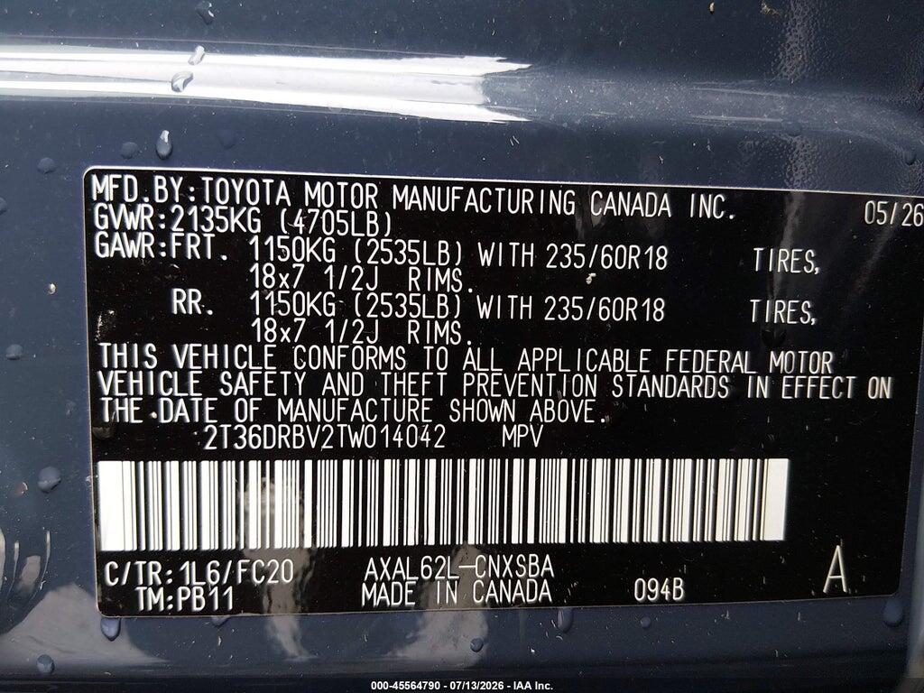 2T36DRBV2TW014042 2026 TOYOTA RAV4 photo no. 9