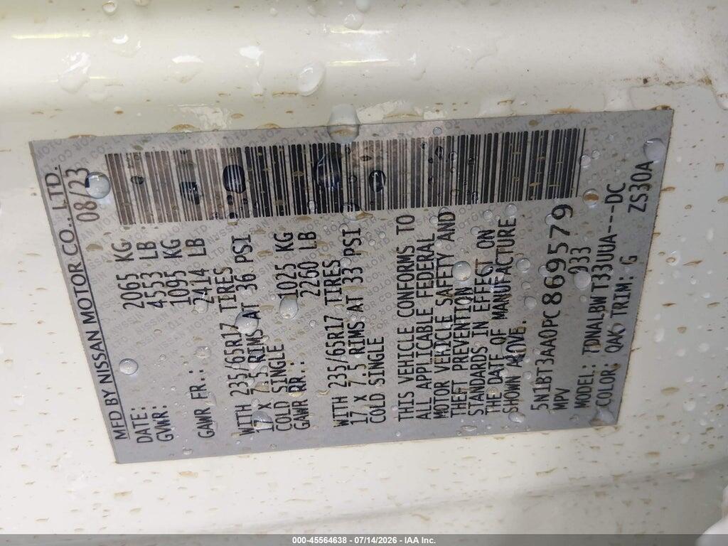 5N1BT3AA0PC869579 2023 NISSAN ROGUE photo no. 9