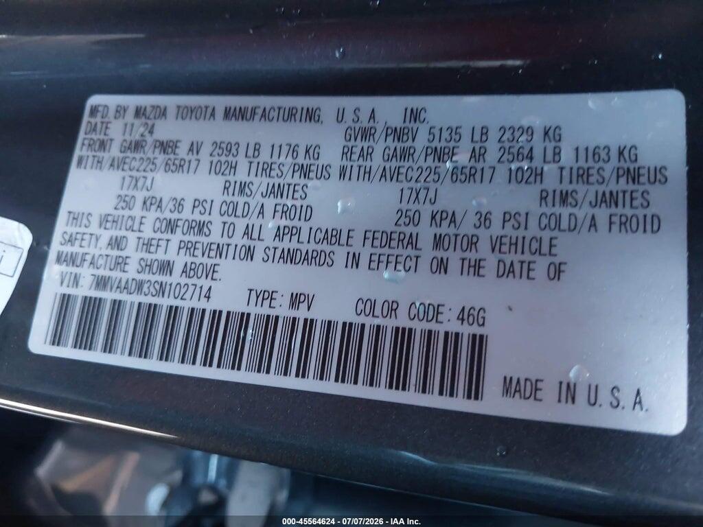7MMVAADW3SN102714 2025 MAZDA CX-50 HYBRID photo no. 9