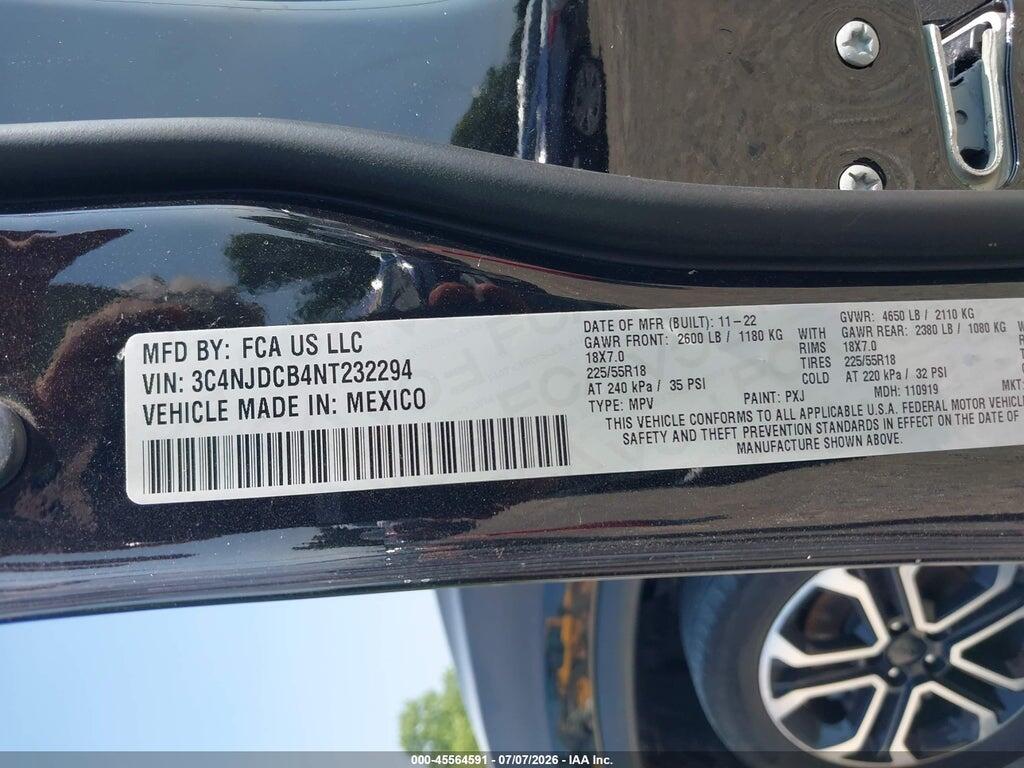 3C4NJDCB4NT232294 2022 JEEP COMPASS photo no. 9