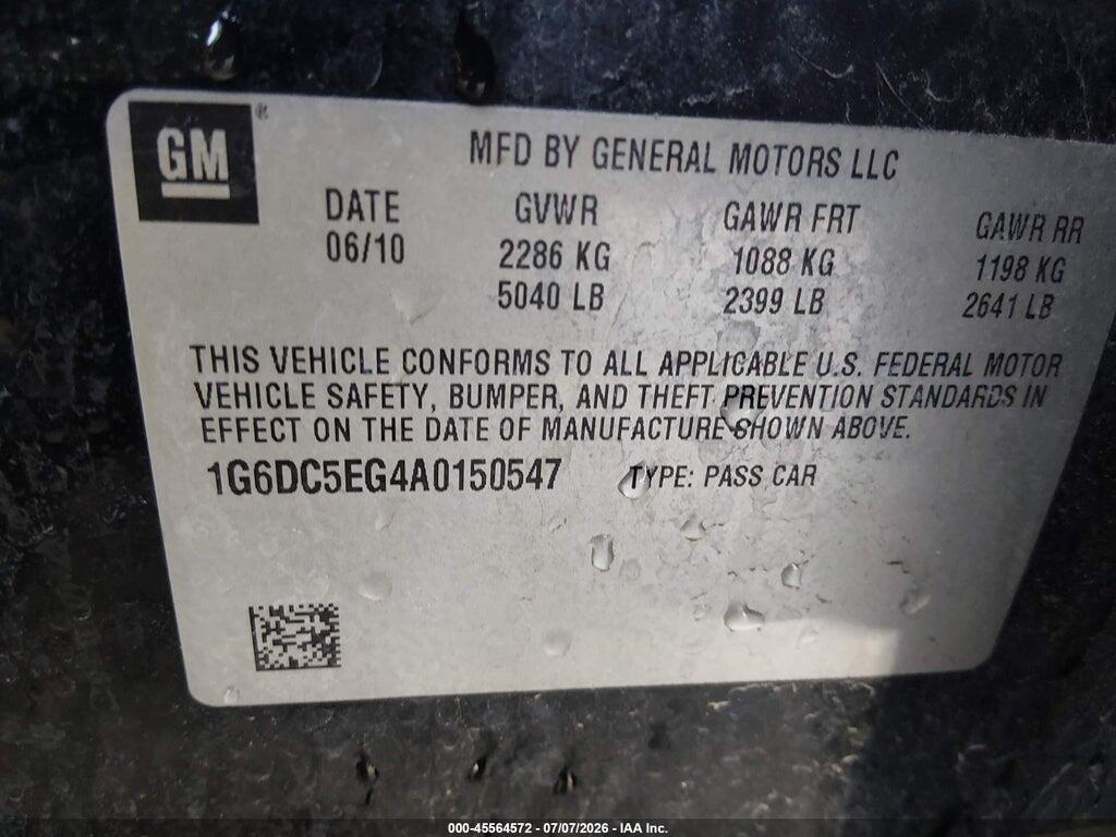 1G6DC5EG4A0150547 2010 CADILLAC CTS photo no. 9