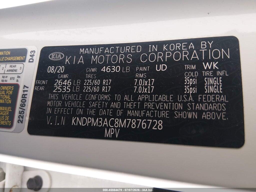 KNDPM3AC8M7876728 2021 KIA SPORTAGE photo no. 9