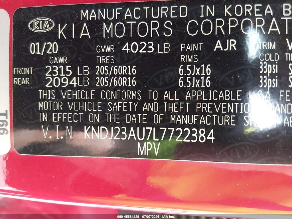 KNDJ23AU7L7722384 2020 KIA SOUL photo no. 9