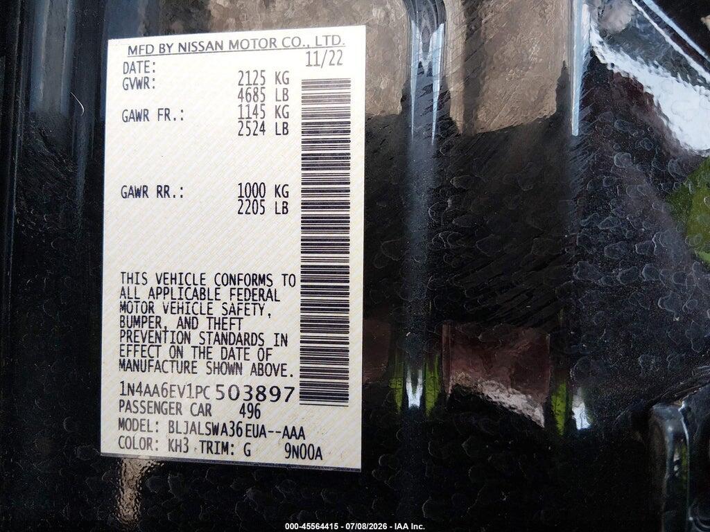 1N4AA6EV1PC503897 2023 NISSAN MAXIMA photo no. 9