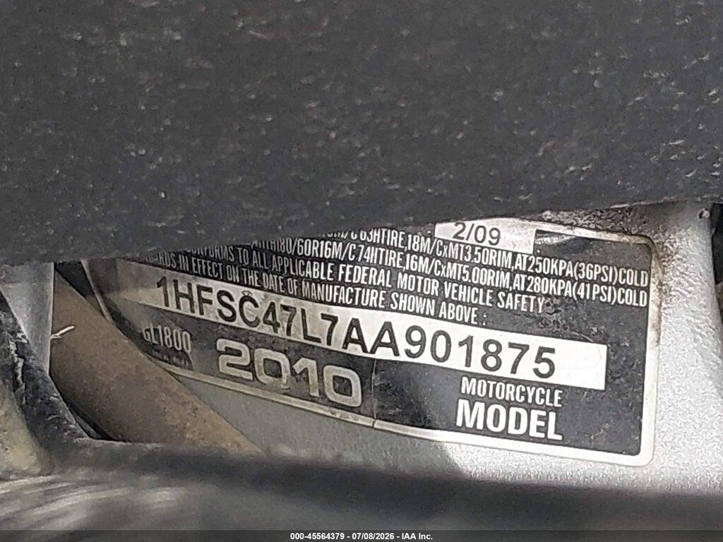 1HFSC47L7AA901875 2010 HONDA GL1800 photo no. 10