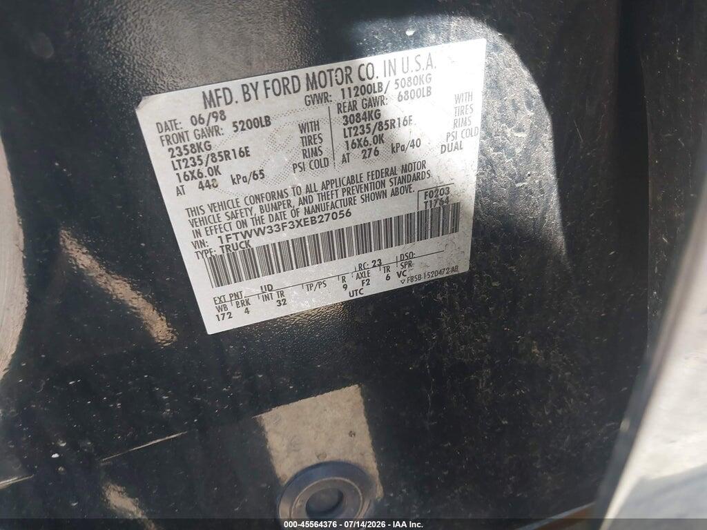 1FTWW33F3XEB27056 1999 FORD F-350 photo no. 9