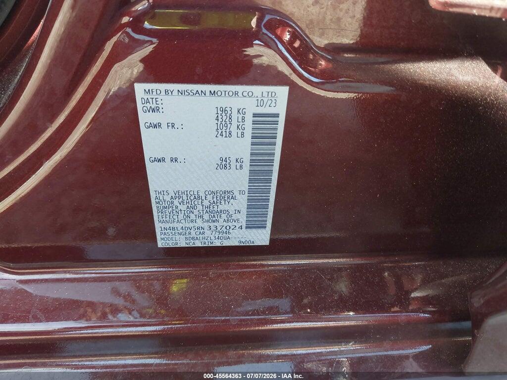 1N4BL4DV5RN337024 2024 NISSAN ALTIMA photo no. 9