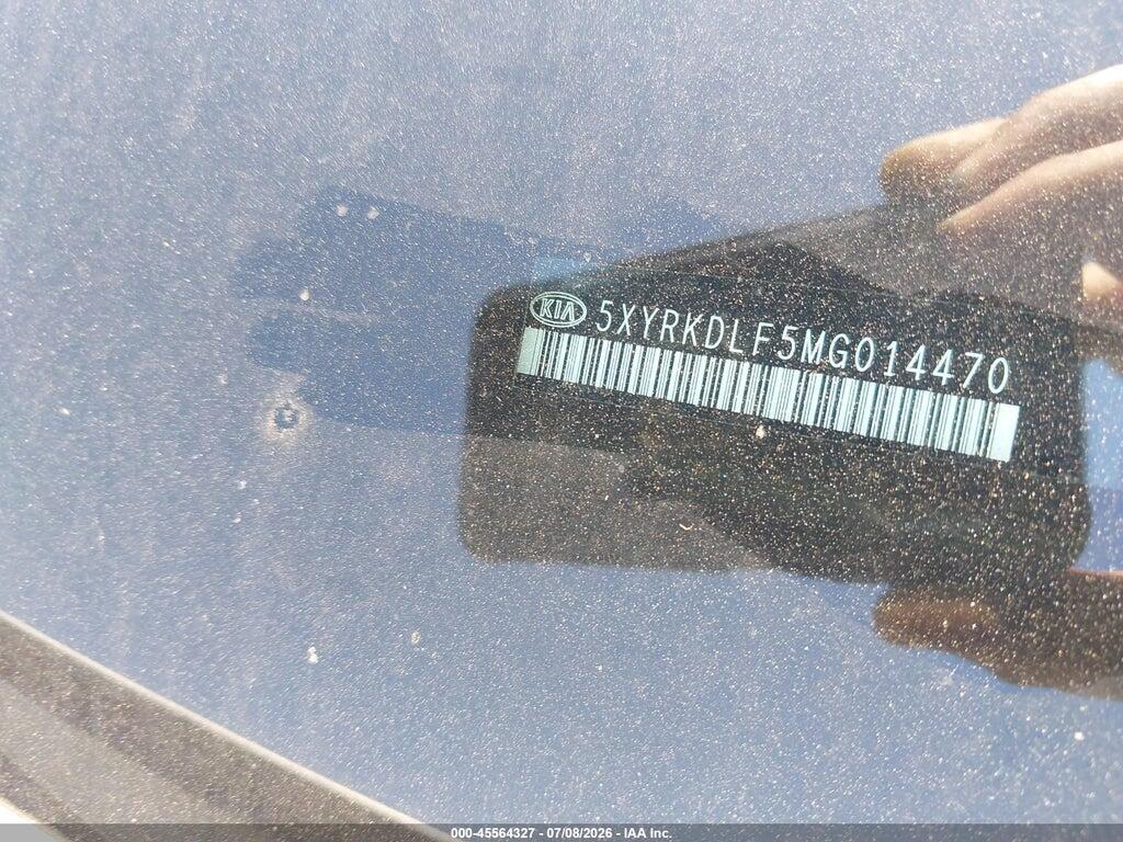 5XYRKDLF5MG014470 2021 KIA SORENTO photo no. 9