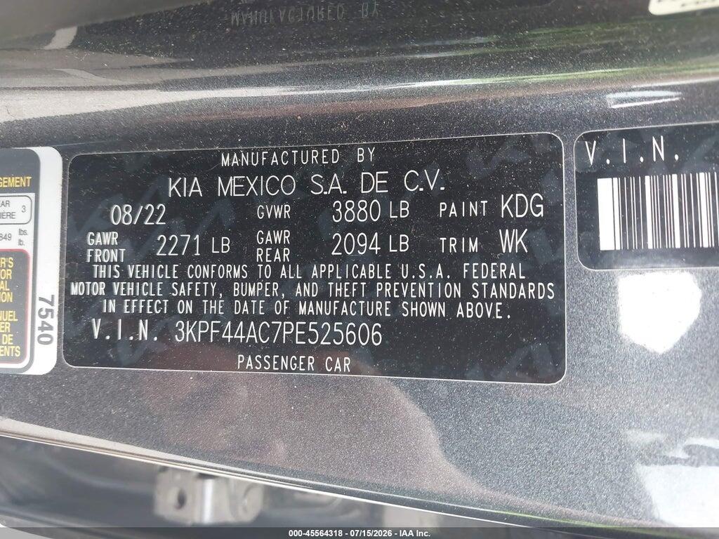 3KPF44AC7PE525606 2023 KIA FORTE photo no. 9