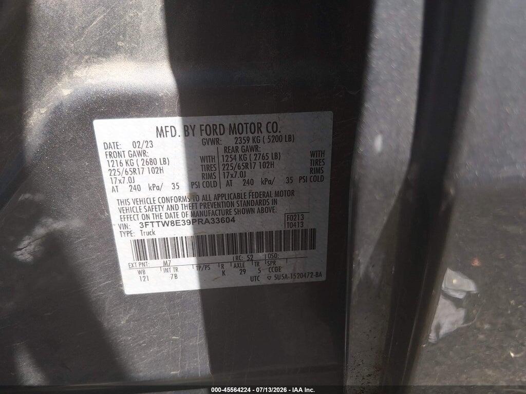 3FTTW8E39PRA33604 2023 FORD MAVERICK photo no. 9