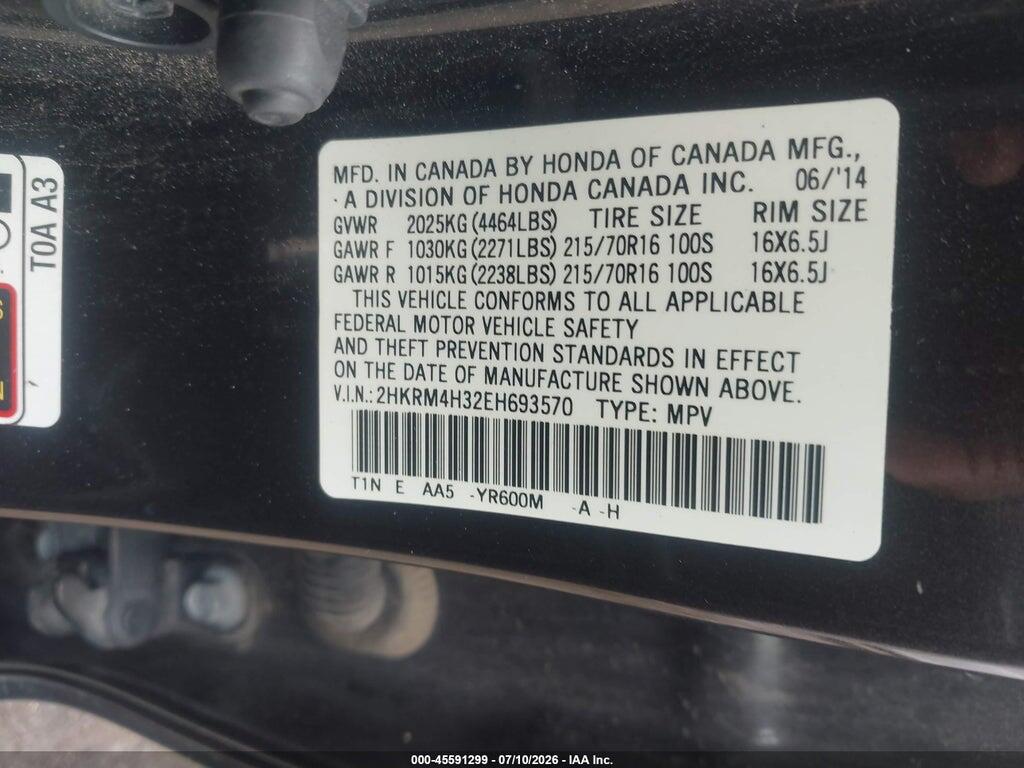 2HKRM4H32EH693570 2014 HONDA CR-V photo no. 9