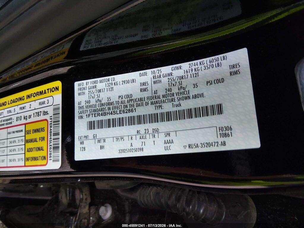 1FTER4BH4SLE62861 2025 FORD RANGER photo no. 9