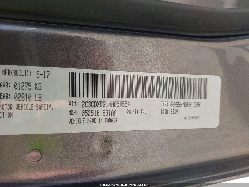 2C3CDXBG1HH654554 2017 DODGE CHARGER photo no. 9