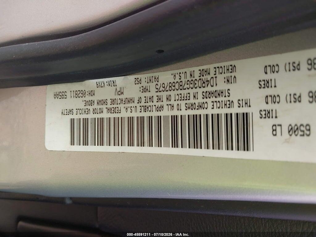 1D4RD3GG7BC687675 2011 DODGE DURANGO photo no. 9