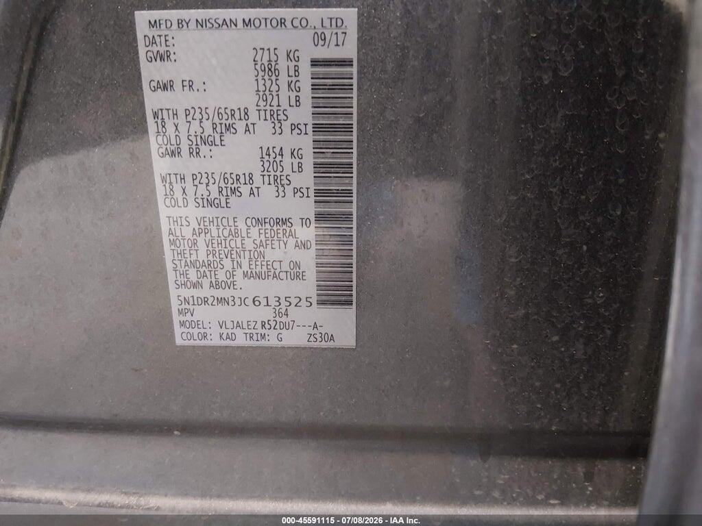 5N1DR2MN3JC613525 2018 NISSAN PATHFINDER photo no. 9