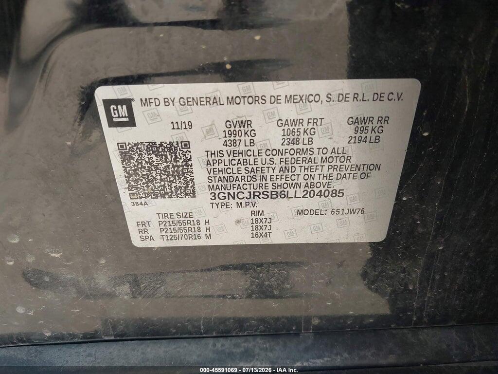 3GNCJRSB6LL204085 2020 CHEVROLET TRAX photo no. 9