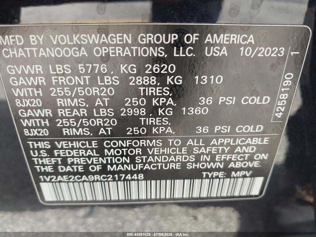 1V2AE2CA9RC217448 2024 VOLKSWAGEN ATLAS CROSS SPORT photo no. 9