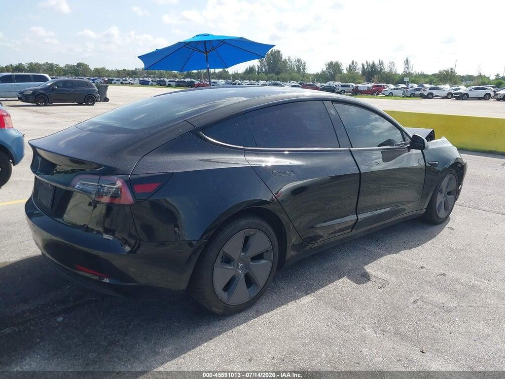 5YJ3E1EA7NF110185 2022 TESLA MODEL 3 photo no. 4