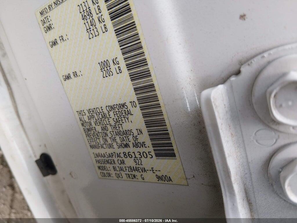 1N4AA5AP7AC861305 2010 NISSAN MAXIMA photo no. 9
