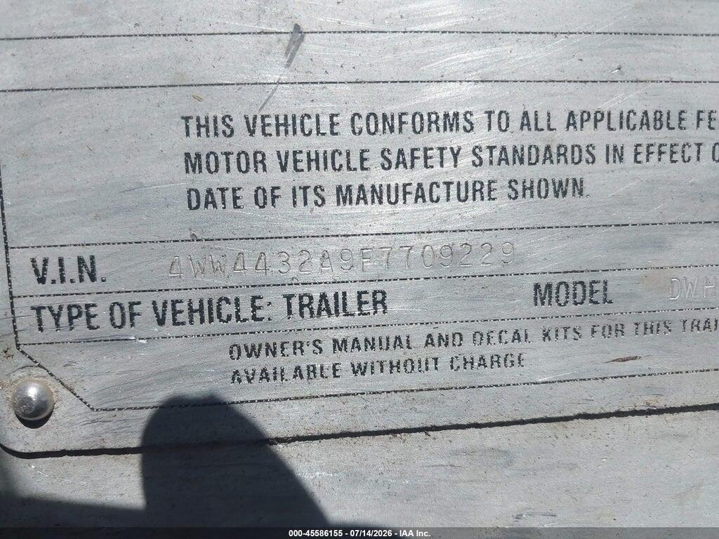 4WW4432A9F7709229 2015 WILSON TRAILER CO GRAIN TRAILER photo no. 9