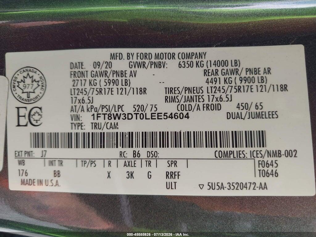 1FT8W3DT0LEE54604 2020 FORD F-350 photo no. 8
