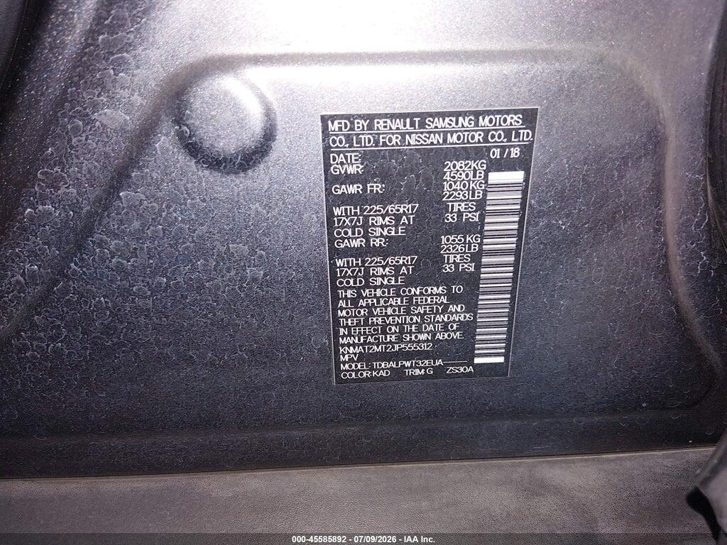 KNMAT2MT2JP555312 2018 NISSAN ROGUE photo no. 9