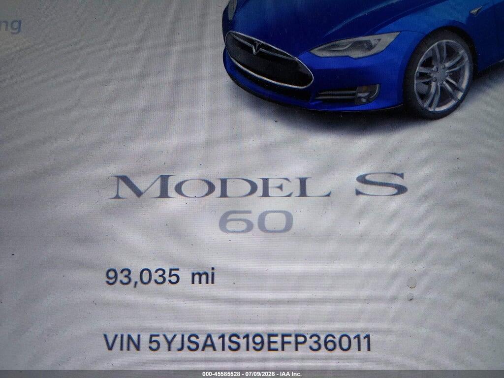 5YJSA1S19EFP36011 2014 TESLA MODEL S photo no. 7