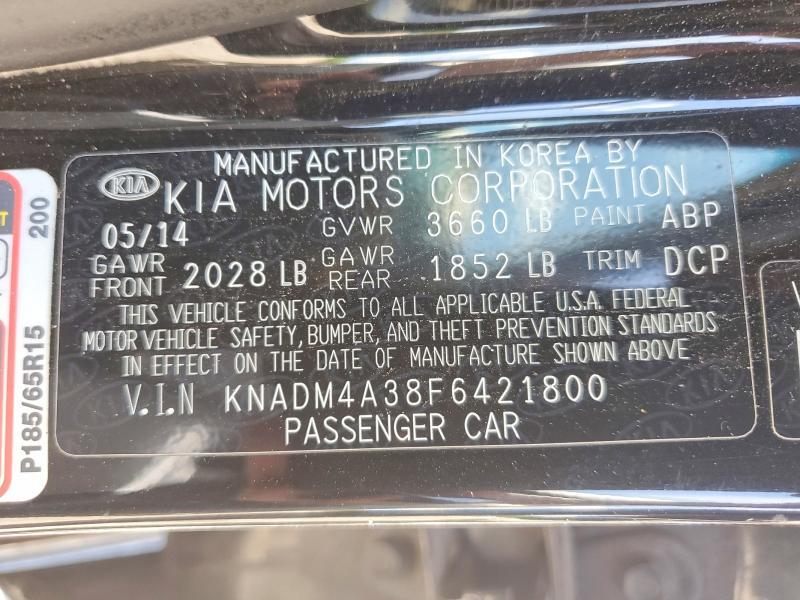 KNADM4A38F6421800 2015 KIA RIO photo no. 12