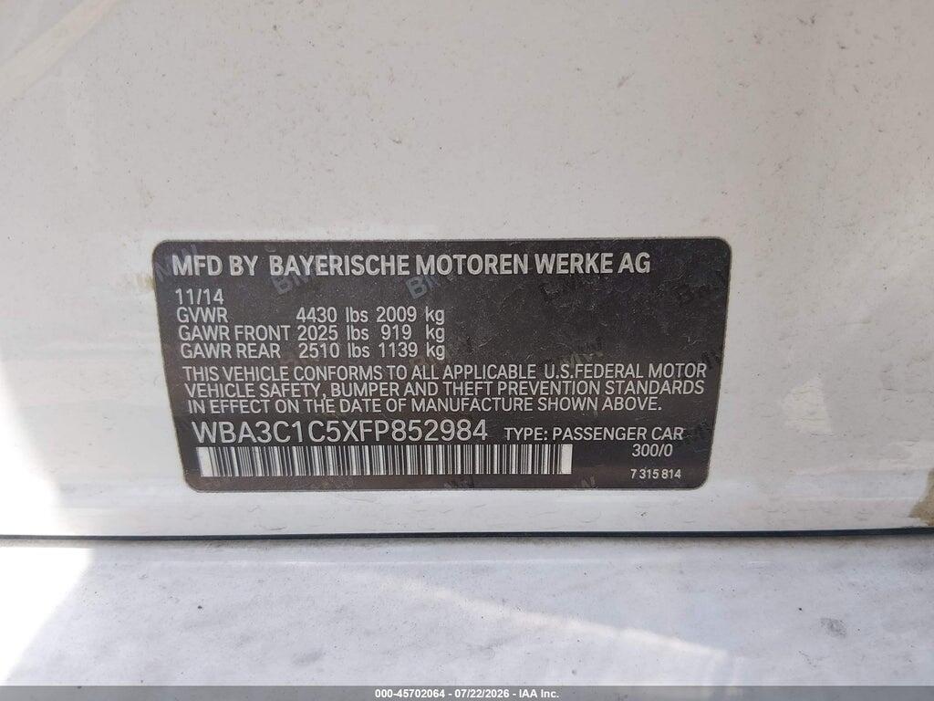 WBA3C1C5XFP852984 2015 BMW 328I photo no. 9