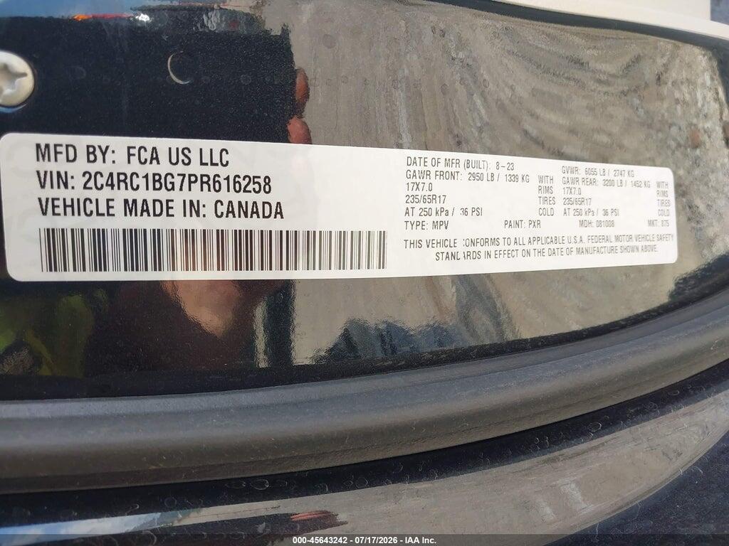 2C4RC1BG7PR616258 2023 CHRYSLER PACIFICA photo no. 9