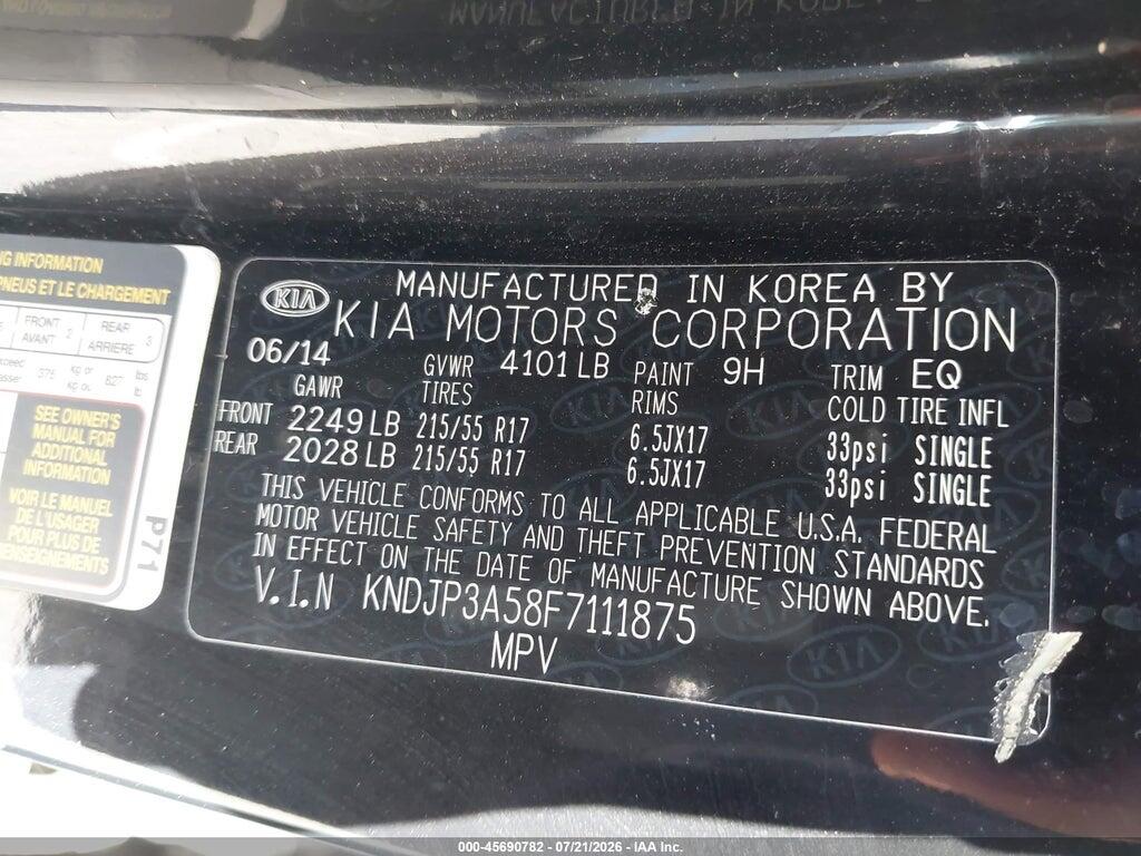 KNDJP3A58F7111875 2015 KIA SOUL photo no. 9