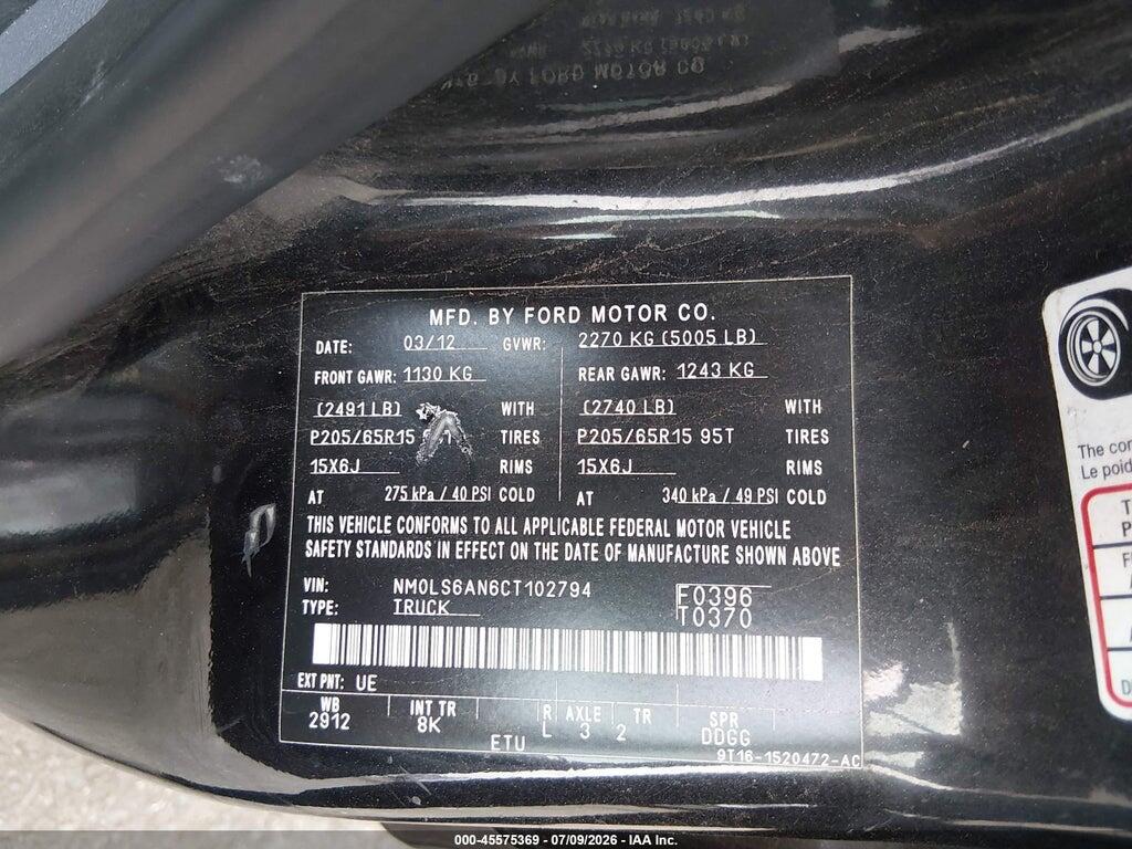 NM0LS6AN6CT102794 2012 FORD TRANSIT CONNECT photo no. 9