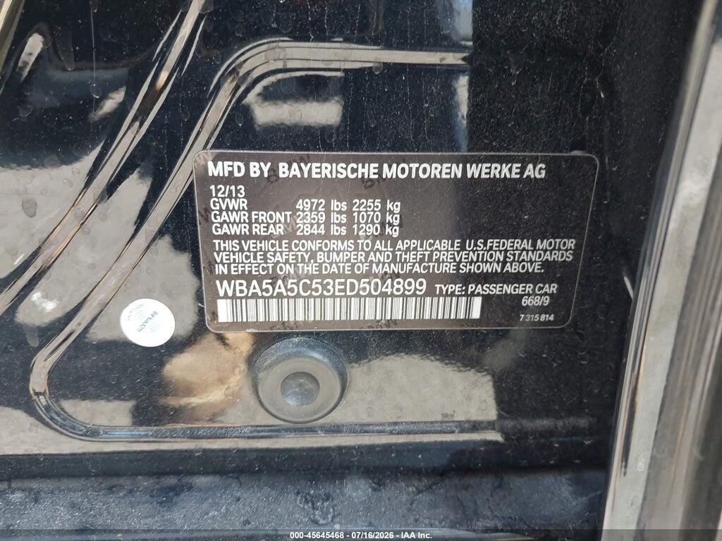 WBA5A5C53ED504899 2014 BMW 528I photo no. 9