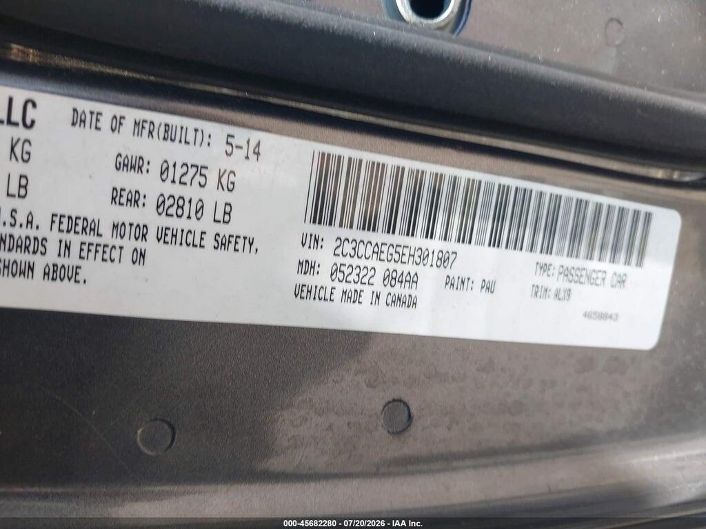 2C3CCAEG5EH301807 2014 CHRYSLER 300C photo no. 9