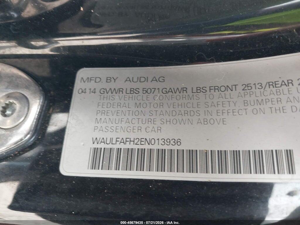 WAULFAFH2EN013936 2014 AUDI A5 photo no. 9