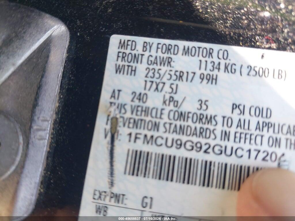 1FMCU9G92GUC17204 2016 FORD ESCAPE photo no. 9