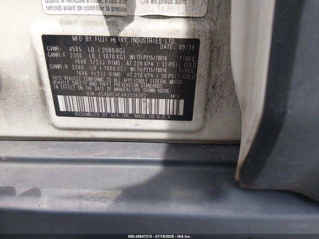 4S4BRCAC4A3328302 2010 SUBARU OUTBACK photo no. 9