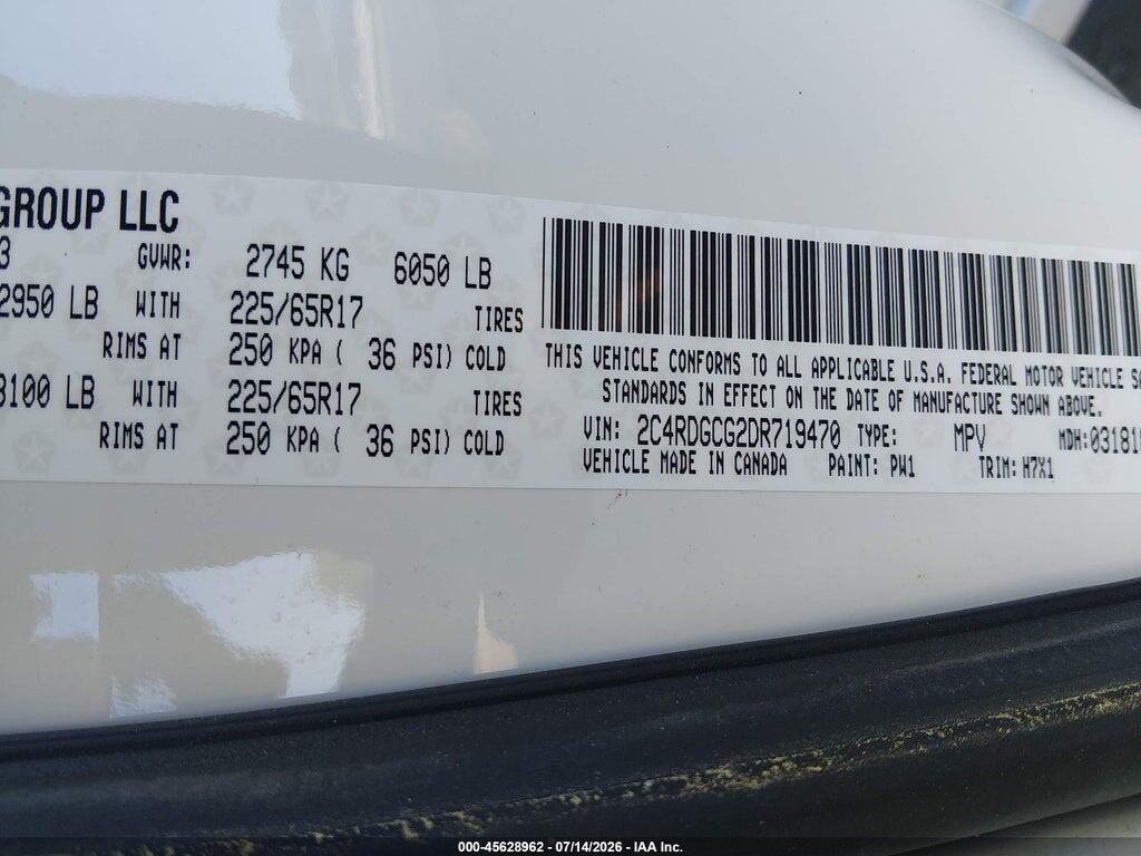 2C4RDGCG2DR719470 2013 DODGE GRAND CARAVAN photo no. 9