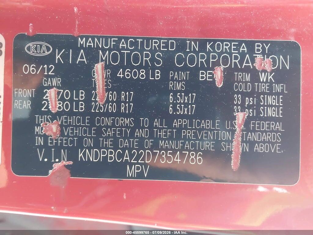 KNDPBCA22D7354786 2013 KIA SPORTAGE photo no. 9