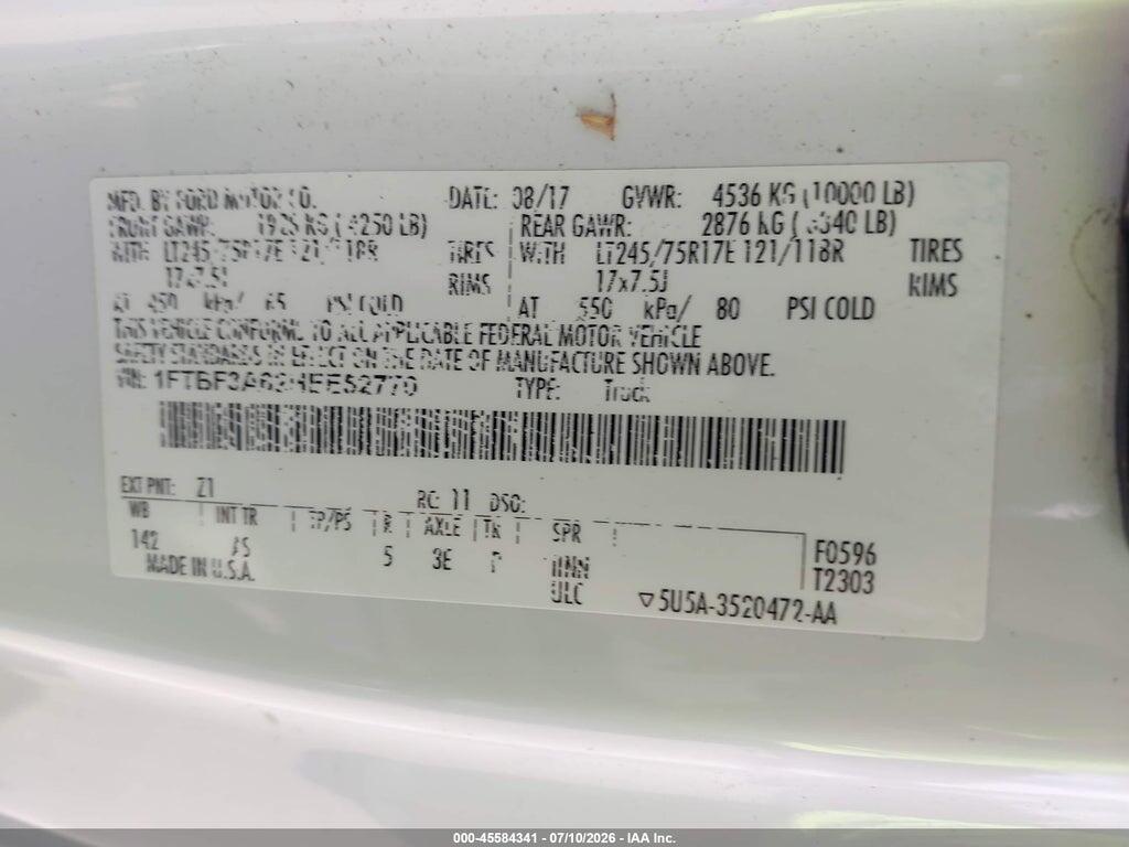 1FTBF3A62HEE52770 2017 FORD F-350 photo no. 9