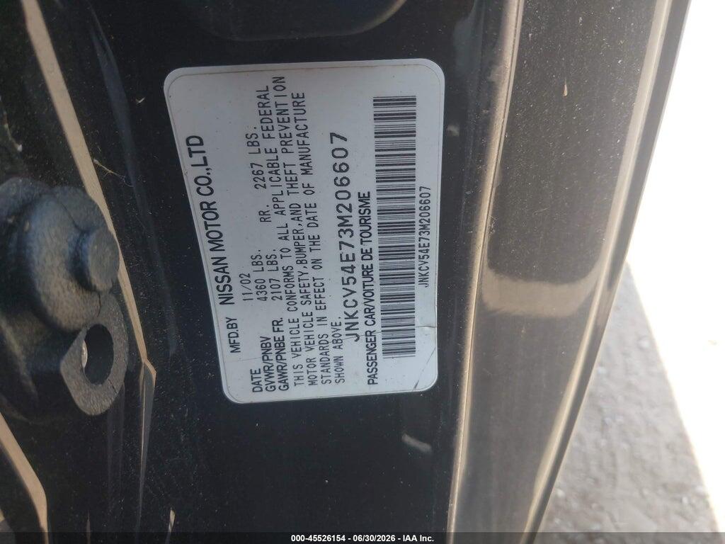 JNKCV54E73M206607 2003 INFINITI G35 photo no. 9