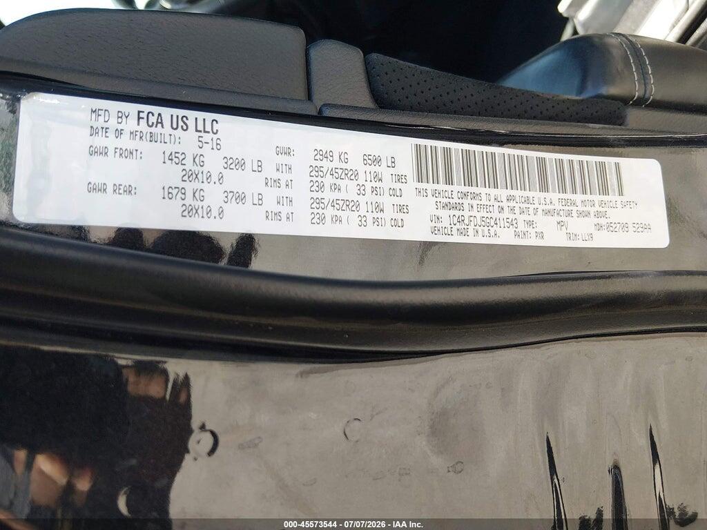 1C4RJFDJ5GC411543 2016 JEEP GRAND CHEROKEE photo no. 9