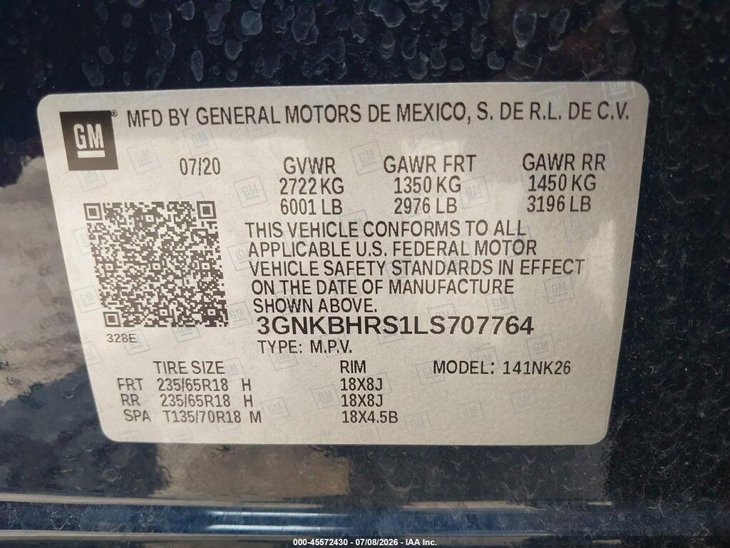 3GNKBHRS1LS707764 2020 CHEVROLET BLAZER photo no. 9