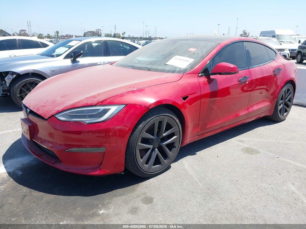 5YJSA1E53MF428801 2021 TESLA MODEL S photo no. 2