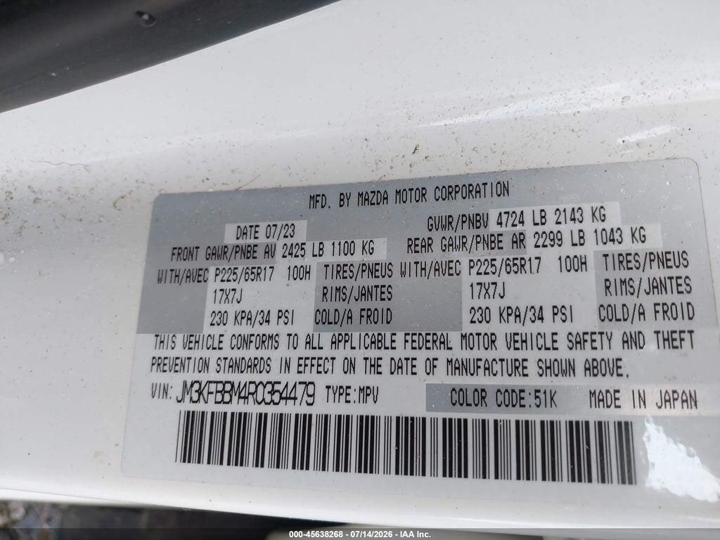 JM3KFBBM4R0354479 2024 MAZDA CX-5 photo no. 9
