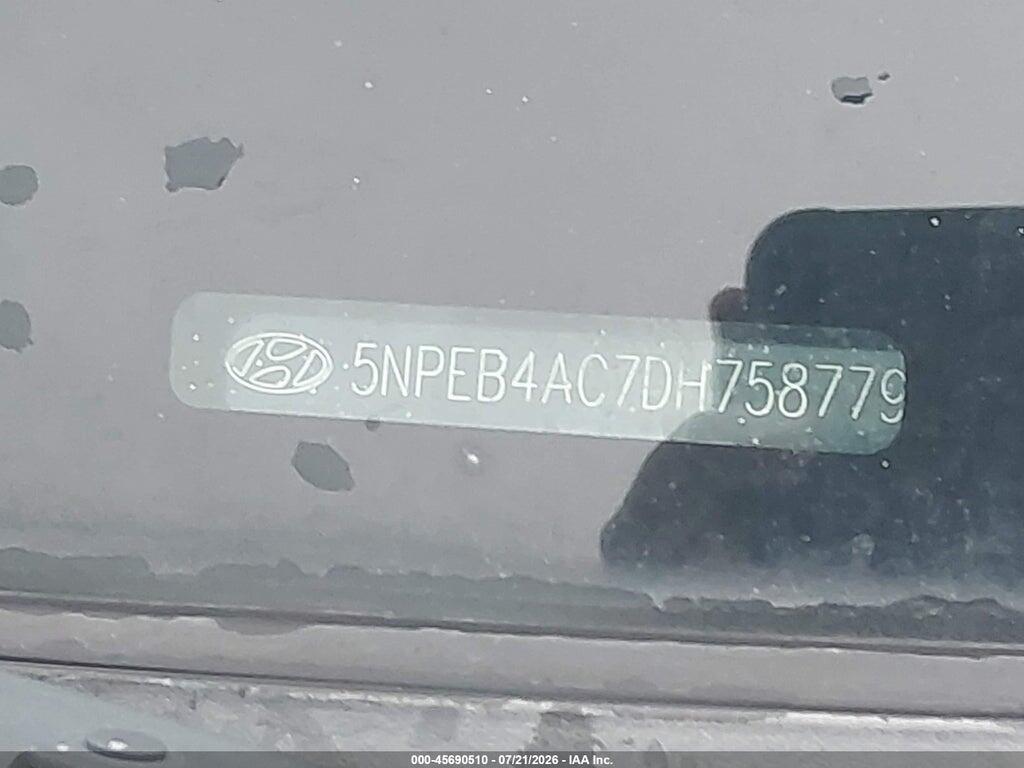5NPEB4AC7DH758779 2013 HYUNDAI SONATA photo no. 9