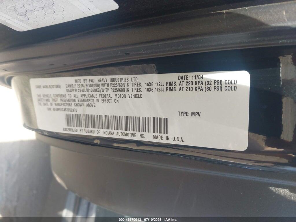 4S4BP61C457352976 2005 SUBARU OUTBACK photo no. 9
