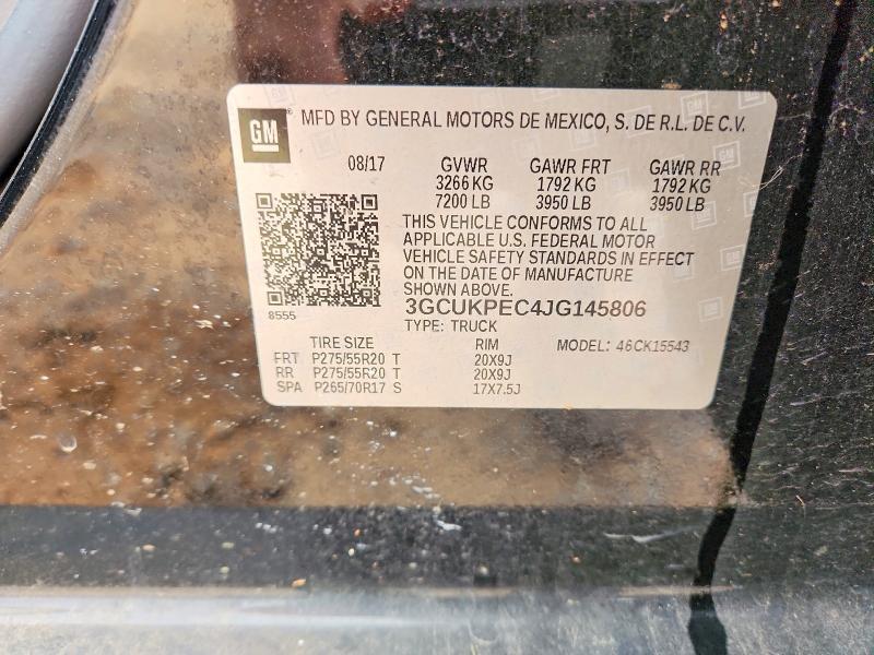 3GCUKPEC4JG145806 2018 CHEVROLET SILVERADO photo no. 12