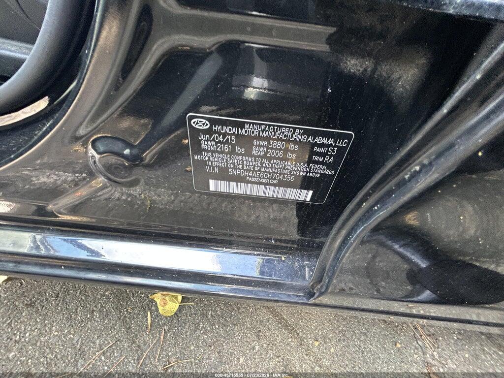 5NPDH4AE6GH704356 2016 HYUNDAI ELANTRA photo no. 9